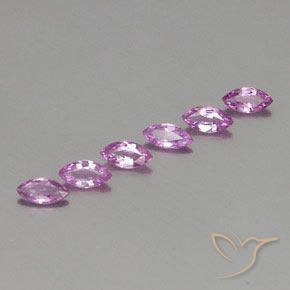 Gemme di Zaffiro Rosa violetto naturale da 1.64 ct, Taglio marquise, VS