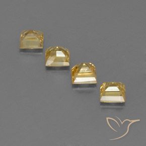 Gemme di Zaffiro Arancio dorato naturale da 2.24 ct, Quadrato, VS