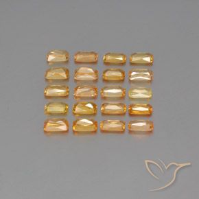 Gemme di Zaffiro Arancio-Oro naturale da 6.80 ct, Ottagonale / Taglio smeraldo, VS-SI