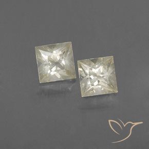 Gemme di Zaffiro Giallo chiaro naturale da 0.96 ct, Quadrato, VVS-VS