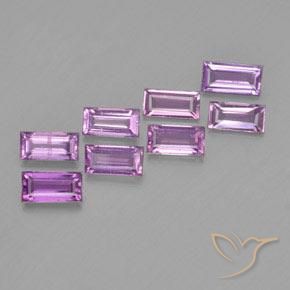 Gemme di Zaffiro Lilla Viola naturale da 1.82 ct, Taglio a baguette, VS