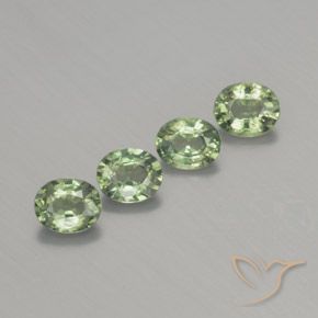 Gemme di Zaffiro Verde Salvia Chiaro naturale da 1.76 ct, Ovale, VS