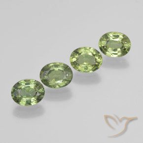 Gemme di Zaffiro Verde foresta naturale da 1.69 ct, Ovale, VS