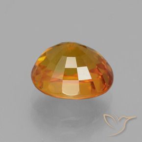 Zaffiro Arancione brillante naturale da 3.06 ct, Ovale, VS-SI