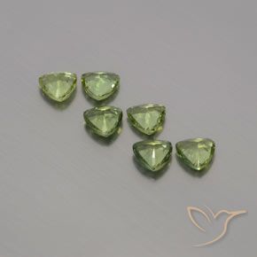Gemme di Zaffiro Verde caldo naturale da 1.65 ct, Taglio trillion, VVS-VS