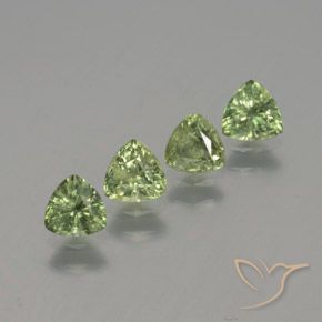 Gemme di Zaffiro Verde foresta naturale da 1.46 ct, Taglio trillion, VS