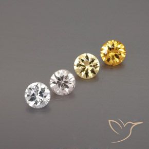 Gemme di Zaffiro Multicolore naturale da 1.46 ct, Rotondo, VS