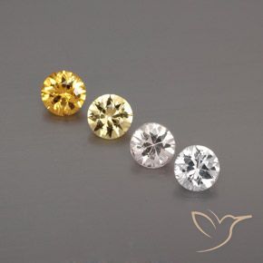 Gemme di Zaffiro Multicolore naturale da 1.46 ct, Rotondo, VS