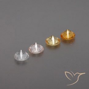 Gemme di Zaffiro Multicolore naturale da 1.46 ct, Rotondo, VS