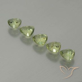 Gemme di Zaffiro Verde medio naturale da 1.82 ct, Taglio trillion, VS