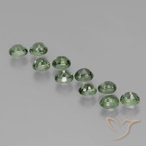 Gemme di Zaffiro Verde medio-scuro naturale da 6.27 ct, Ovale, VVS-VS