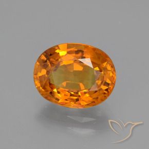 Zaffiro Arancione scuro naturale da 3.65 ct, Ovale, VS-SI