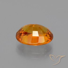 Zaffiro Arancione scuro naturale da 3.65 ct, Ovale, VS-SI