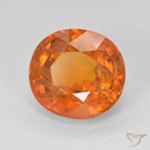Zaffiro Arancione scuro naturale da 7.50 ct, Ovale, SI