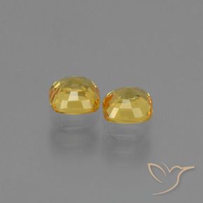 Gemme di Zaffiro Dorato naturale da 0.97 ct, Cuscino, VVS-VS