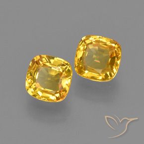 Gemme di Zaffiro Dorato naturale da 1.05 ct, Cuscino, VVS-VS
