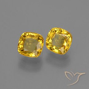 Gemme di Zaffiro Dorato naturale da 0.92 ct, Cuscino, VVS-VS