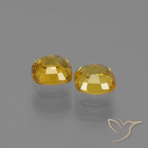 Gemme di Zaffiro Dorato naturale da 0.92 ct, Cuscino, VVS-VS