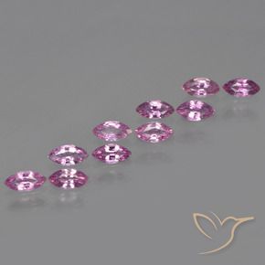 Gemme di Zaffiro Viola pallido naturale da 1.87 ct, Taglio marquise, VS
