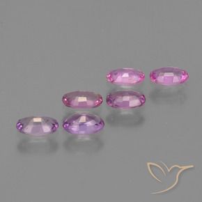 Gemme di Zaffiro Rosa violetto naturale da 1.69 ct, Ovale, VS
