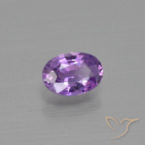 Zaffiro Viola rosa medio naturale da 0.54 ct, Ovale, VS