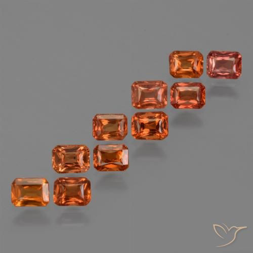 2.63ctw Naturale Arancio Medio Zaffiro, Taglio smeraldo, VS