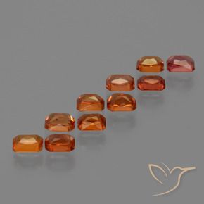 Gemme di Zaffiro Arancio Medio naturale da 2.63 ct, Ottagonale / Taglio smeraldo, VS
