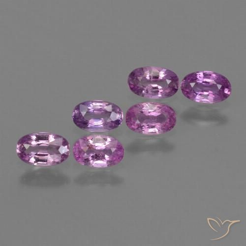 Gemme di Zaffiro Viola Rosato Intenso naturale da 1.54 ct, Ovale, VS