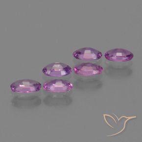 Gemme di Zaffiro Viola Rosato Intenso naturale da 1.54 ct, Ovale, VS