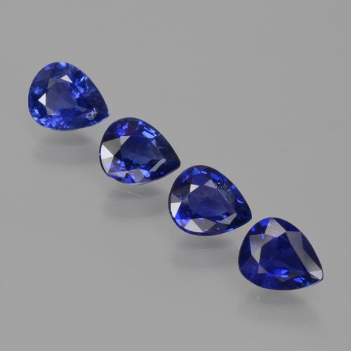 Gemme di Zaffiro Blu reale naturale da 2.35 ct, Forma a pera, VS