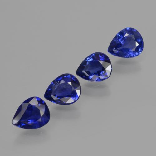 Gemme di Zaffiro Blu reale naturale da 2.35 ct, Forma a pera, VS