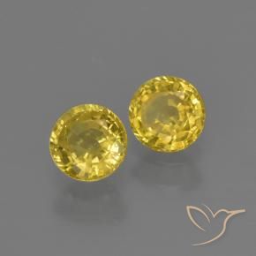 Gemme di Zaffiro Giallo medio naturale da 0.93 ct, Rotondo, VS