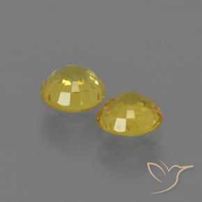 Gemme di Zaffiro Giallo medio naturale da 0.93 ct, Rotondo, VS