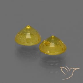 Gemme di Zaffiro Giallo intenso naturale da 1.02 ct, Rotondo, VS