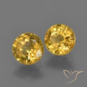 Gemme di Zaffiro Arancio dorato naturale da 1.17 ct, Rotondo, VS