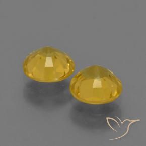 Gemme di Zaffiro Arancio dorato naturale da 1.17 ct, Rotondo, VS