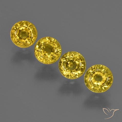 1.97ctw Naturale Oro giallastro Zaffiro, Rotondo, VS
