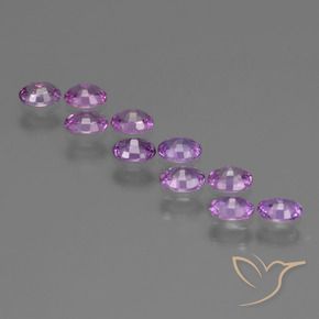 Gemme di Zaffiro Viola medio-scuro naturale da 2.28 ct, Ovale, VS