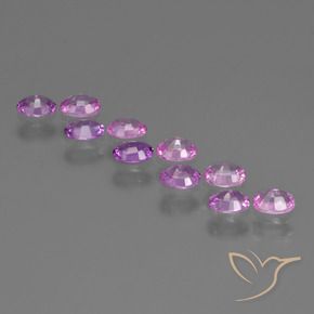 Gemme di Zaffiro Viola medio naturale da 1.94 ct, Ovale, VS