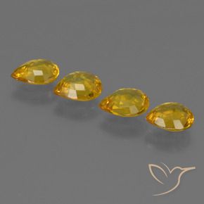 Gemme di Zaffiro Dorato naturale da 2.42 ct, Forma a pera, VS