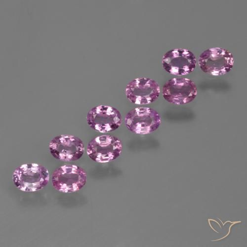 Gemme di Zaffiro Viola Rosato Intenso naturale da 2.11 ct, Ovale, VS