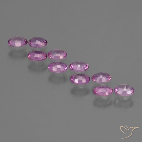 Gemme di Zaffiro Viola Rosato Intenso naturale da 2.11 ct, Ovale, VS