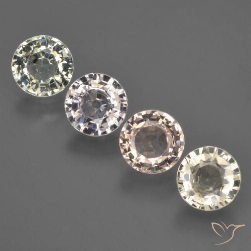 Gemme di Zaffiro Multicolore naturale da 3.26 ct, Rotondo, VS