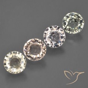 Gemme di Zaffiro Multicolore naturale da 3.26 ct, Rotondo, VS