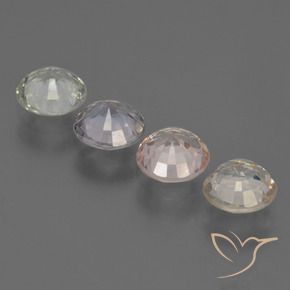 Gemme di Zaffiro Multicolore naturale da 3.26 ct, Rotondo, VS