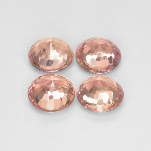 Gemme di zaffiro rosa terroso naturale da 1,63 ct, taglio rotondo, VS