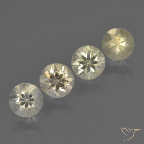 Gemme di Zaffiro Giallo pallido naturale da 1.96 ct, Rotondo, VS