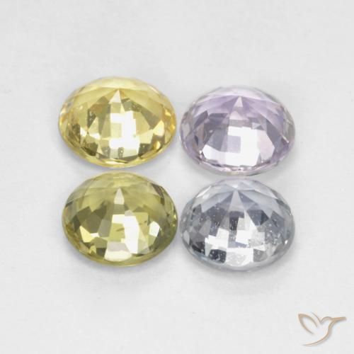 Gemme di Zaffiro Multicolore naturale da 2.67 ct, Rotondo, VS