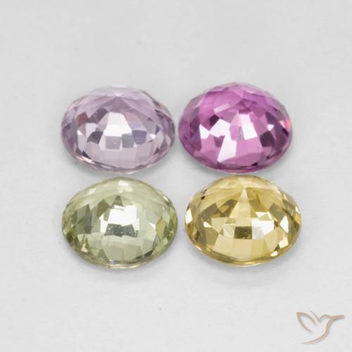 Gemme di Zaffiro Multicolore naturale da 2.56 ct, Rotondo, VS