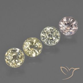 Gemme di Zaffiro Multicolore naturale da 3.15 ct, Rotondo, VS